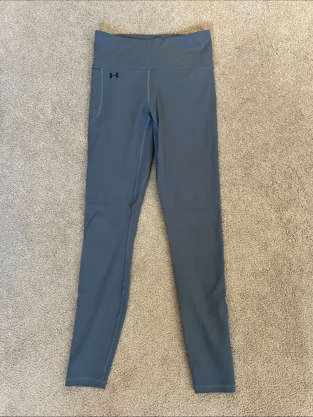 Under Armour Slate-Blue High-Rise Performance Leggings